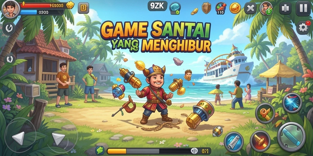 Tampilan gameplay 9ZK yang menarik dan penuh warna.