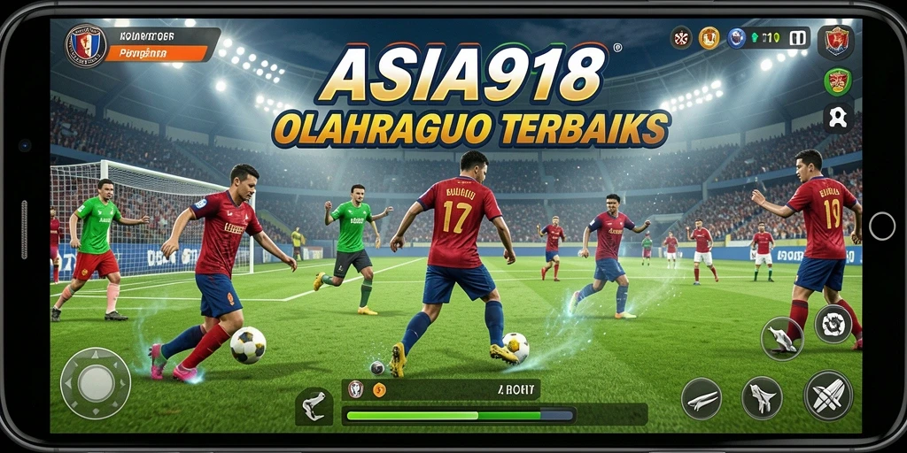 Screenshot utama ASIA918 menampilkan aksi seru dalam permainan olahraga.