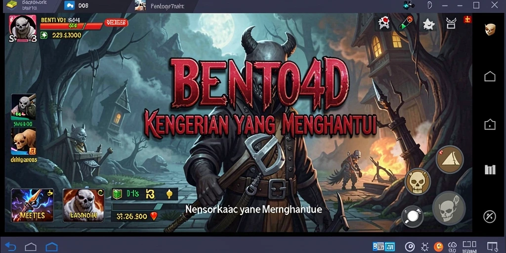 Screenshot BENTO4D menampilkan momen menegangkan saat karakter utama menghadapi makhluk mengerikan.