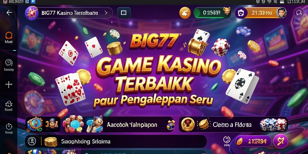 Tampilan gameplay Kasino yang menarik dan menegangkan di BIG77.