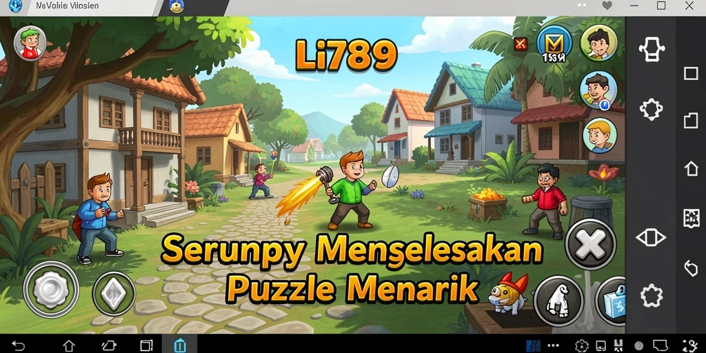 Tampilan gameplay puzzle yang menarik dan menantang.
