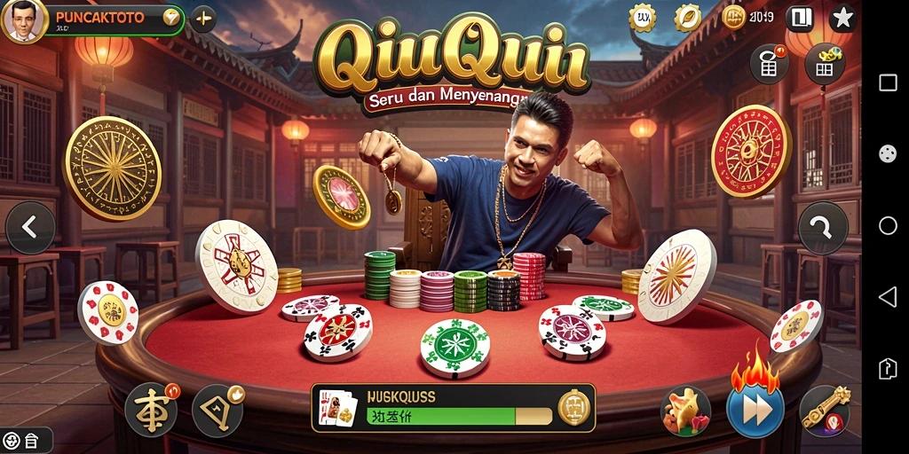 Screenshot gameplay QiuQiu di PUNCAKTOTO menampilkan keseruan permainan.