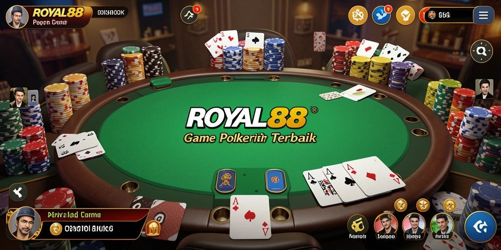 Tampilan gameplay poker yang menarik dalam ROYAL88.