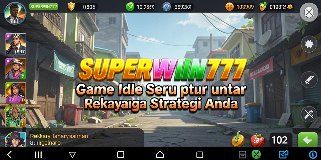 Screenshot gameplay SUPERWIN777 yang menunjukkan aksi seru dalam mode Idle.