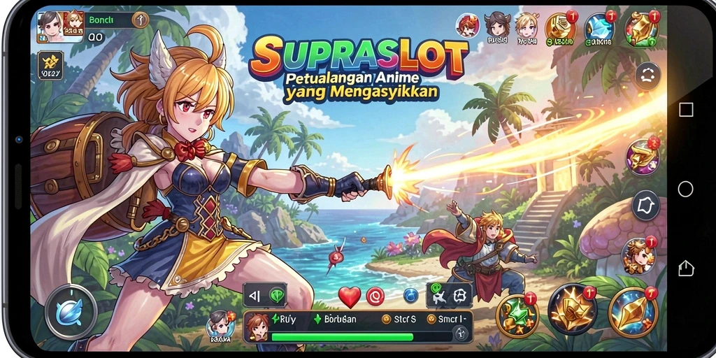 Tampilan menakjubkan dari gameplay <strong>SUPRASLOT</strong> yang penuh warna.