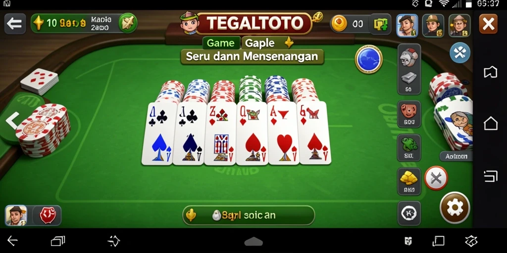 Tampilan gameplay Gaple yang seru dan interaktif.